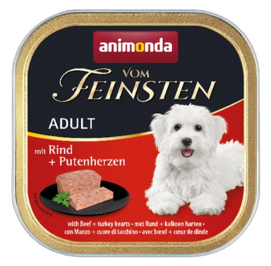 Animonda vom Feinsten Dog Wołowina i Serca Indyka 150g - Image 1