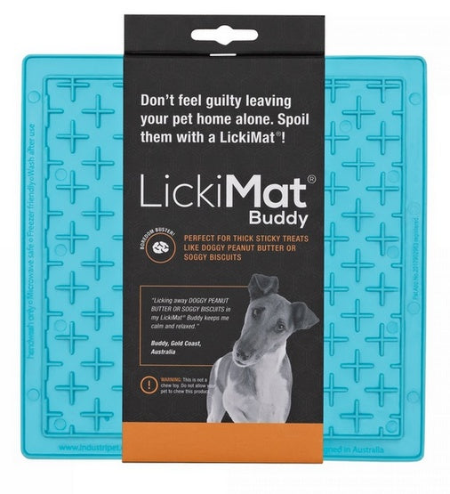 LickiMat Buddy krzyżyk miękki turkusowy - labiryntowe kieszenie do wolnego lizania - Image 1
