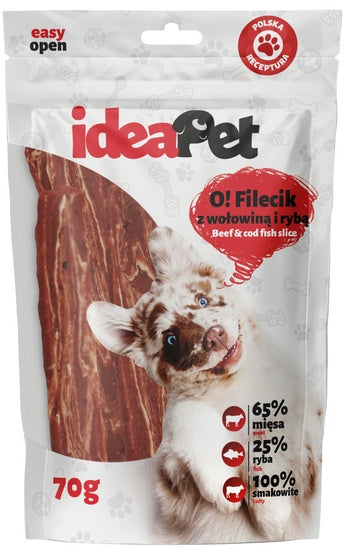 IdeaPet O! Fileciki z wołowiną i rybą 70g - Image 3