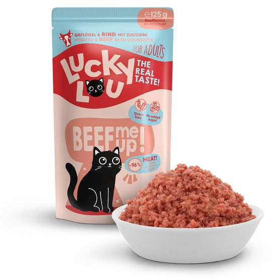 Lucky Lou Lifestage Adult Drób i wołowina saszetka 125g - Image 1