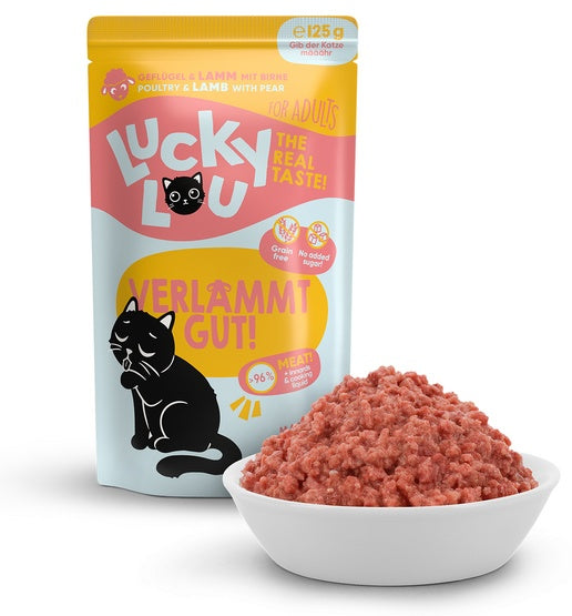 Lucky Lou Lifestage Adult Drób i jagnięcina saszetka 125g - Image 1