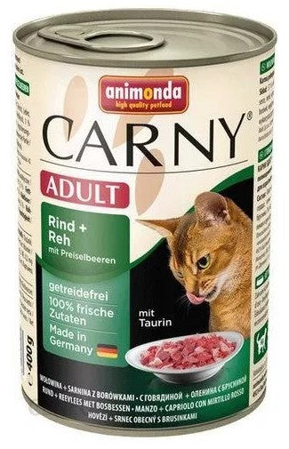 Animonda Carny Adult Wołowina, Sarnina + Borówka puszka 400g - Image 2