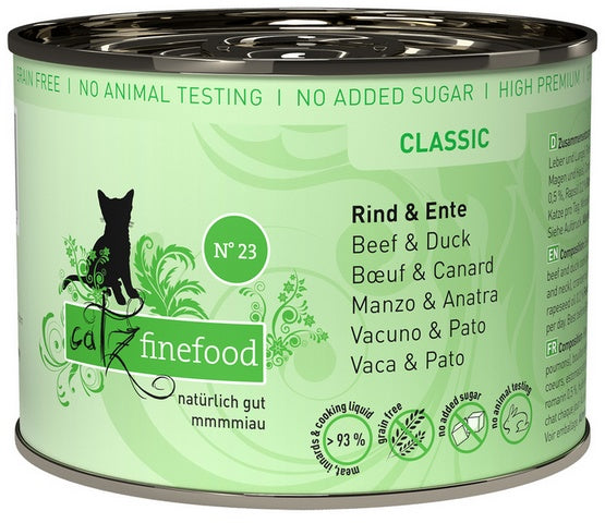 Catz Finefood Classic N.23 Wołowina i Kaczka puszka 200g - Image 1