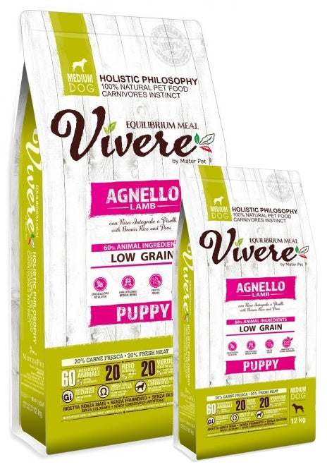 Vivere Dog Medium Puppy Lamb – monobiałkowa jagnięcina dla wrażliwych szczeniąt