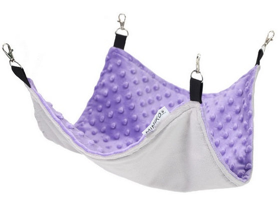 MIMIKO Pets hamak 35×40 cm wrzosowy – miękki azyl do snu i zabawy