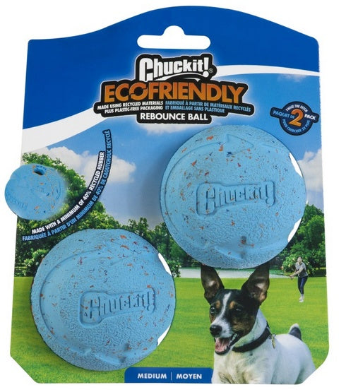 Chuckit! rebounce ball - piłki z recyklingowanej gumy do wyrzutni - medium 2 pak - Image 1