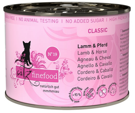 Catz Finefood Classic N.19 Jagnięcina i Konina puszka 200g - Image 1