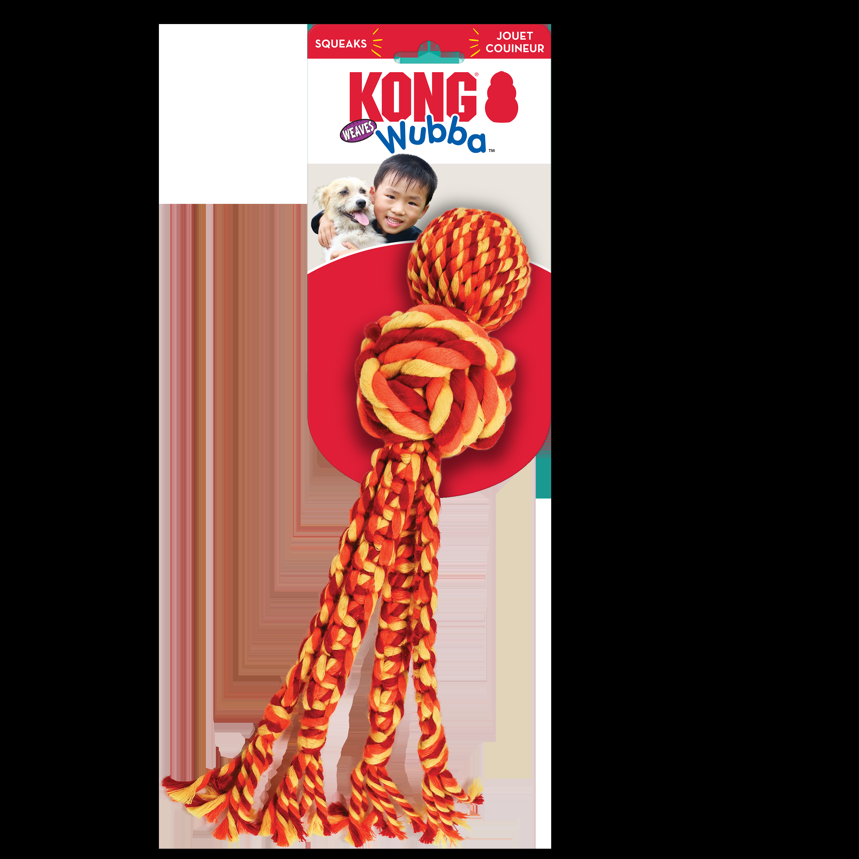 KONG Wubba Weaves w/Rope Assorted - Image 3