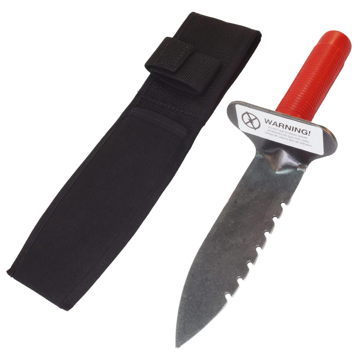 Lesche Digging Tool & Sod Cutter Serrated on Left Side with Sheath - Image 1