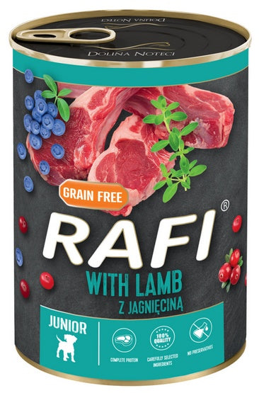 Rafi Pies Junior Jagnięcina puszka 400g - Image 1
