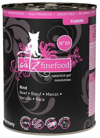 Catz Finefood Purrrr N.119 wołowina - monobiałkowa receptura dla wrażliwych kotów - Image 1