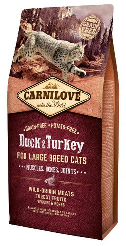 Carnilove Cat Duck & Turkey for Large Breed – kaczka i indyk 6kg