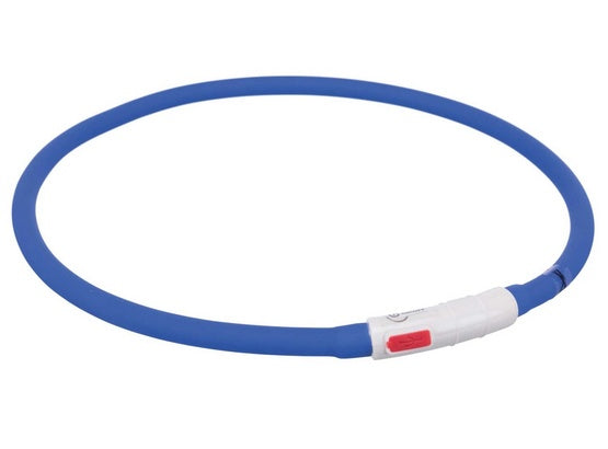 Trixie Opaska LED USB silikonowa XS-XL 70/1cm królewski niebieski - Image 2