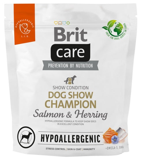 Brit Care Hypoallergenic Dog Show Champion Salmon & Herring 1kg - Image 1