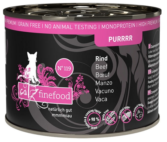 Catz Finefood Purrrr N.119 wołowina - monobiałkowa receptura 70% mięsa - Image 1