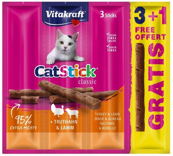 Vitakraft Cat Stick Classic indyk i jagnięcina - miękkie paluszki 3+1 gratis - Image 1