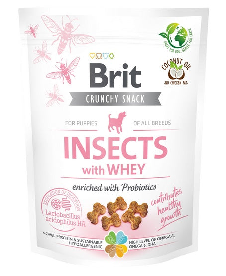 Brit Care Dog Crunchy Cracker Puppy insect & whey - hipoalergiczna przekąska z białkiem owadów - Image 1