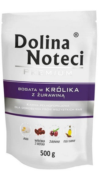 Dolina Noteci Premium Pies Królik i żurawina saszetka 500g - Image 1
