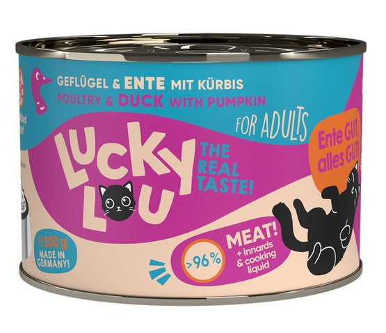 Lucky Lou Lifestage Adult Drób i kaczka puszka 200g - Image 1