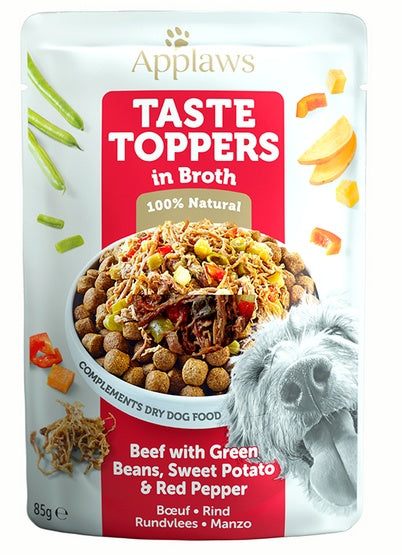 Applaws Taste Toppers Saszetka dla psa - wołowina, zielony groszek, bataty i czerwona papryka w sosie 85g - Image 2