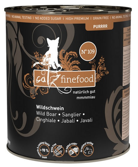 Catz Finefood Purrrr N.109 Dzik puszka 800g - Image 1