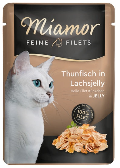 Miamor Feine Filets Tuńczyk & Galaretka łososiowa saszetka 100g - Image 1