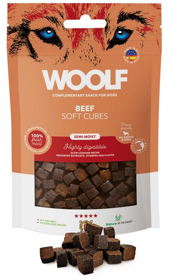 Woolf Soft Cubes Monoprotein Beef 100g - Image 1