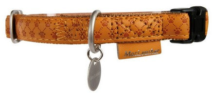 Zolux Obroża regulowana Mac Leather 15mm Żółta [522035JA] - Image 1
