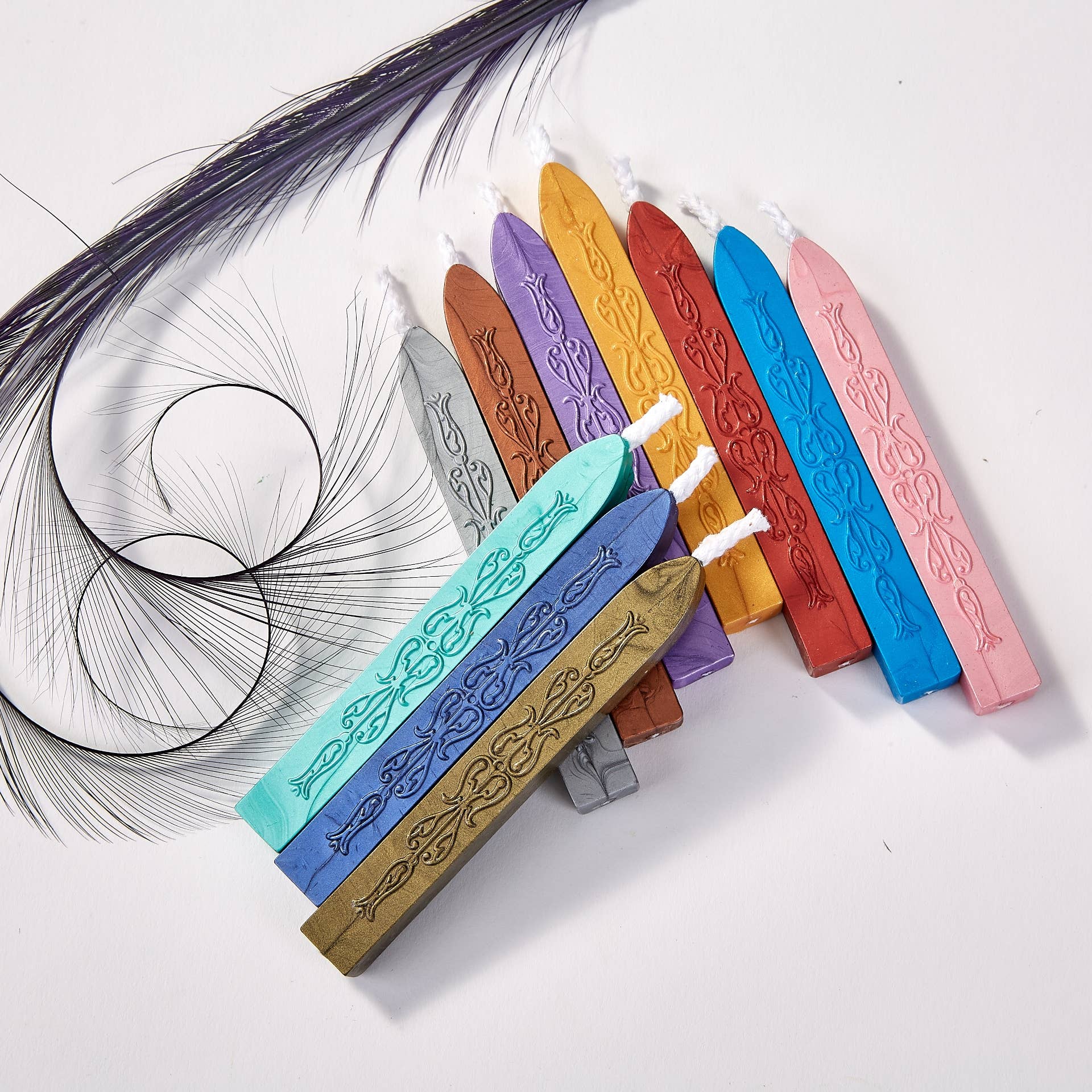 Sealing Wax Sticks with wick by color Bulk- 25+ colors- 12’s