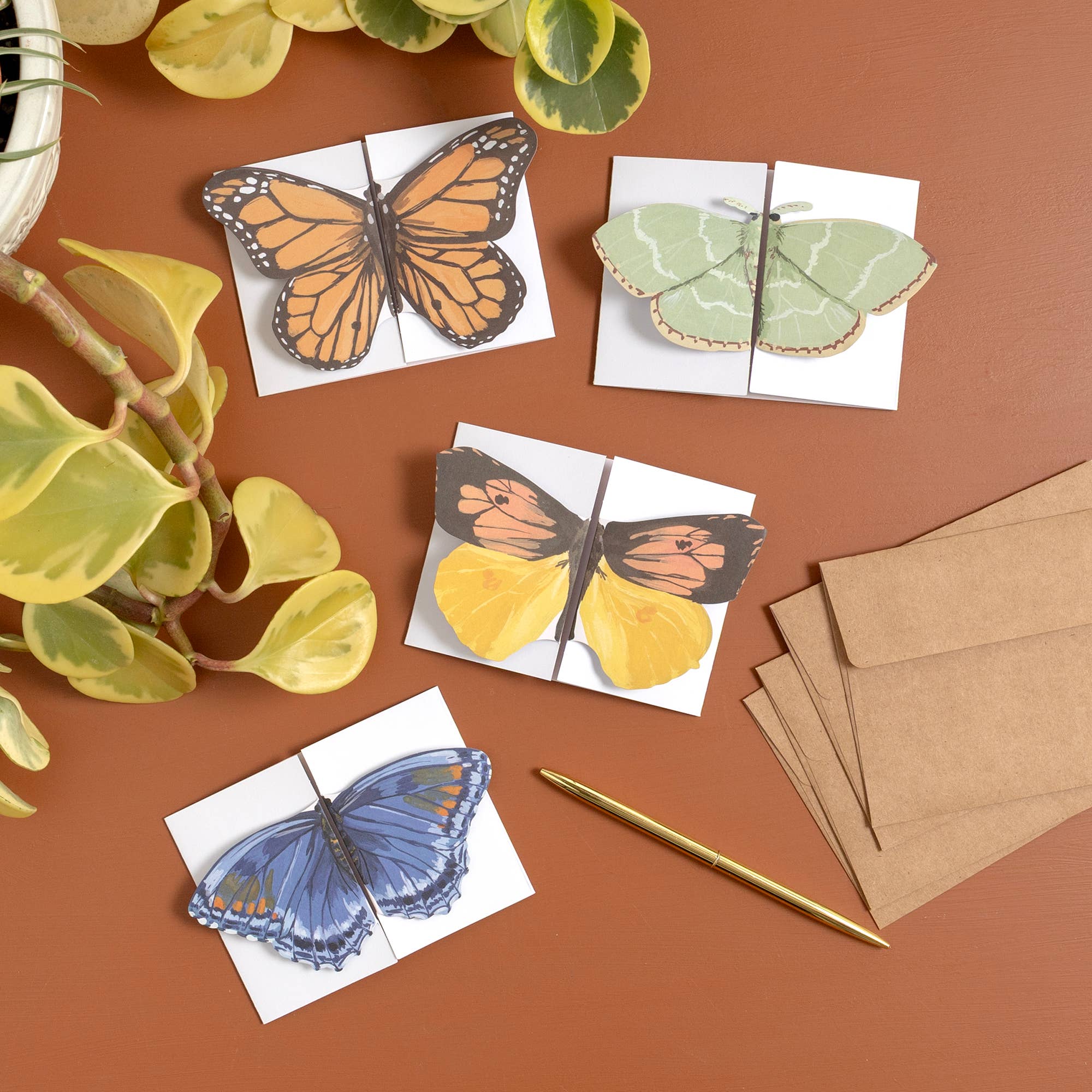 Flutter Friends Butterfly Fold-Out Greeting Card Set - Image 2