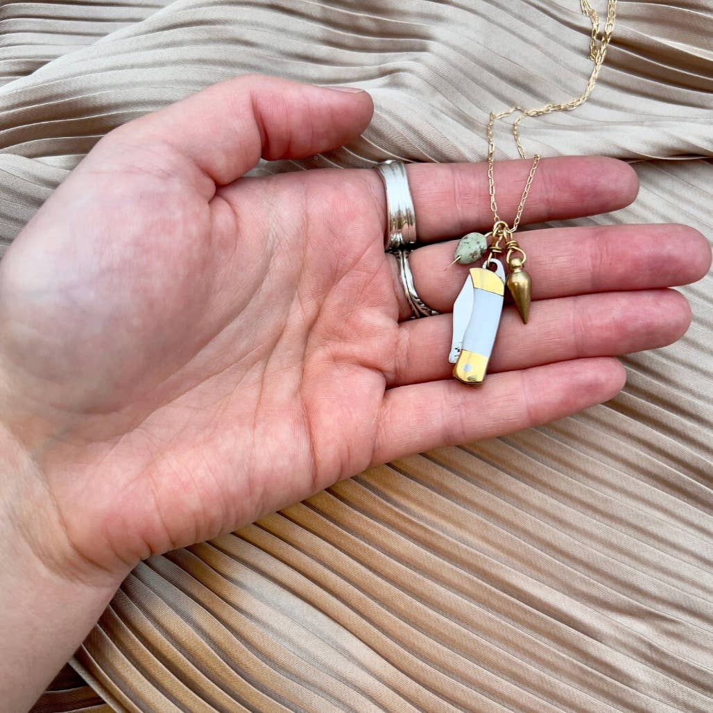 Handmade Billie Jr. Necklace (Mother of Pearl) - Image 3