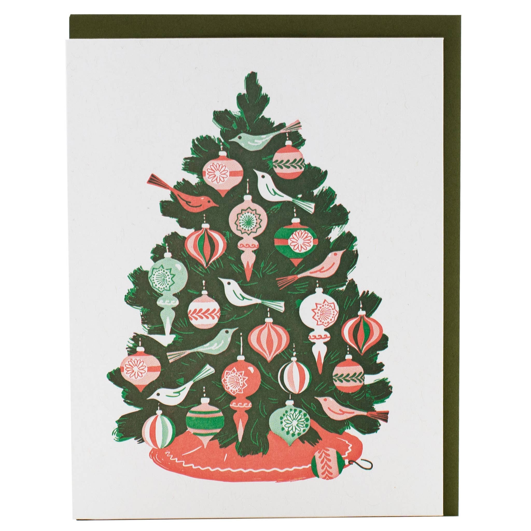 Festive Tree Christmas Card - Image 1