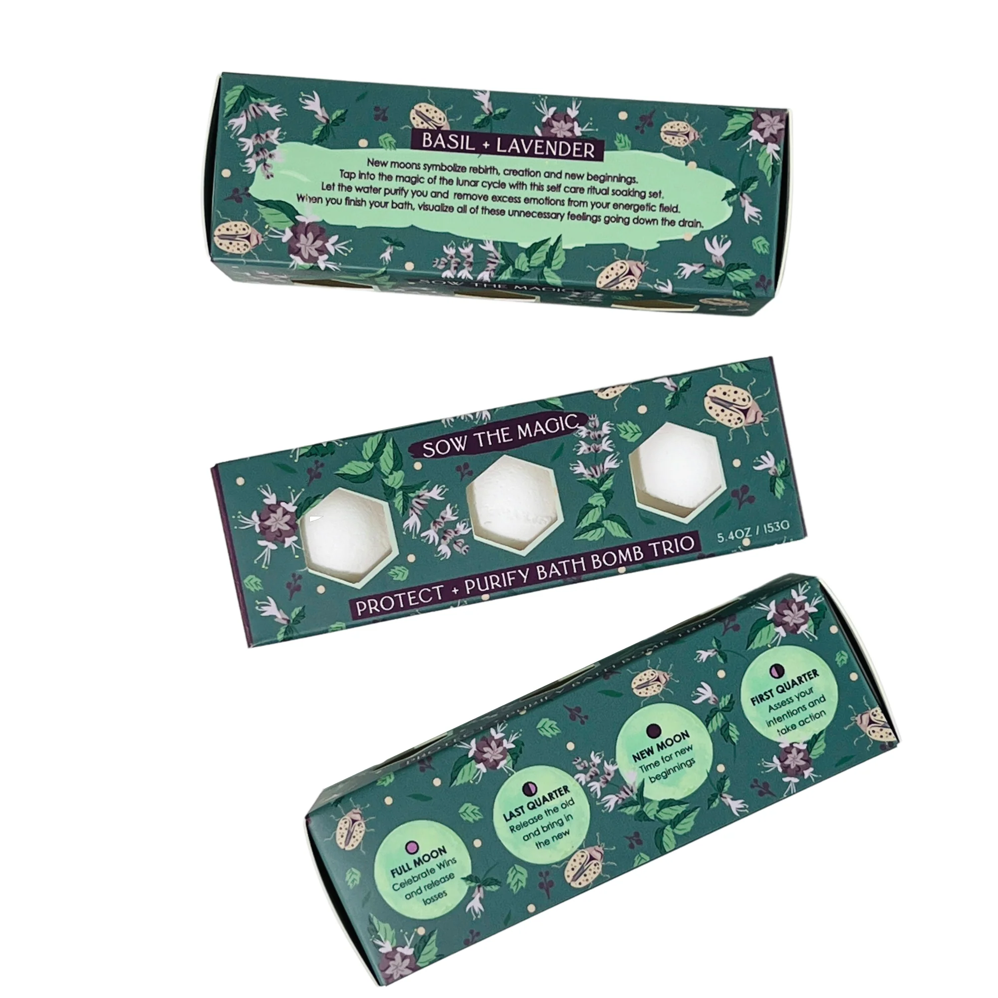 Moon Phase Protect + Purify Bath Bomb Trio - Image 1