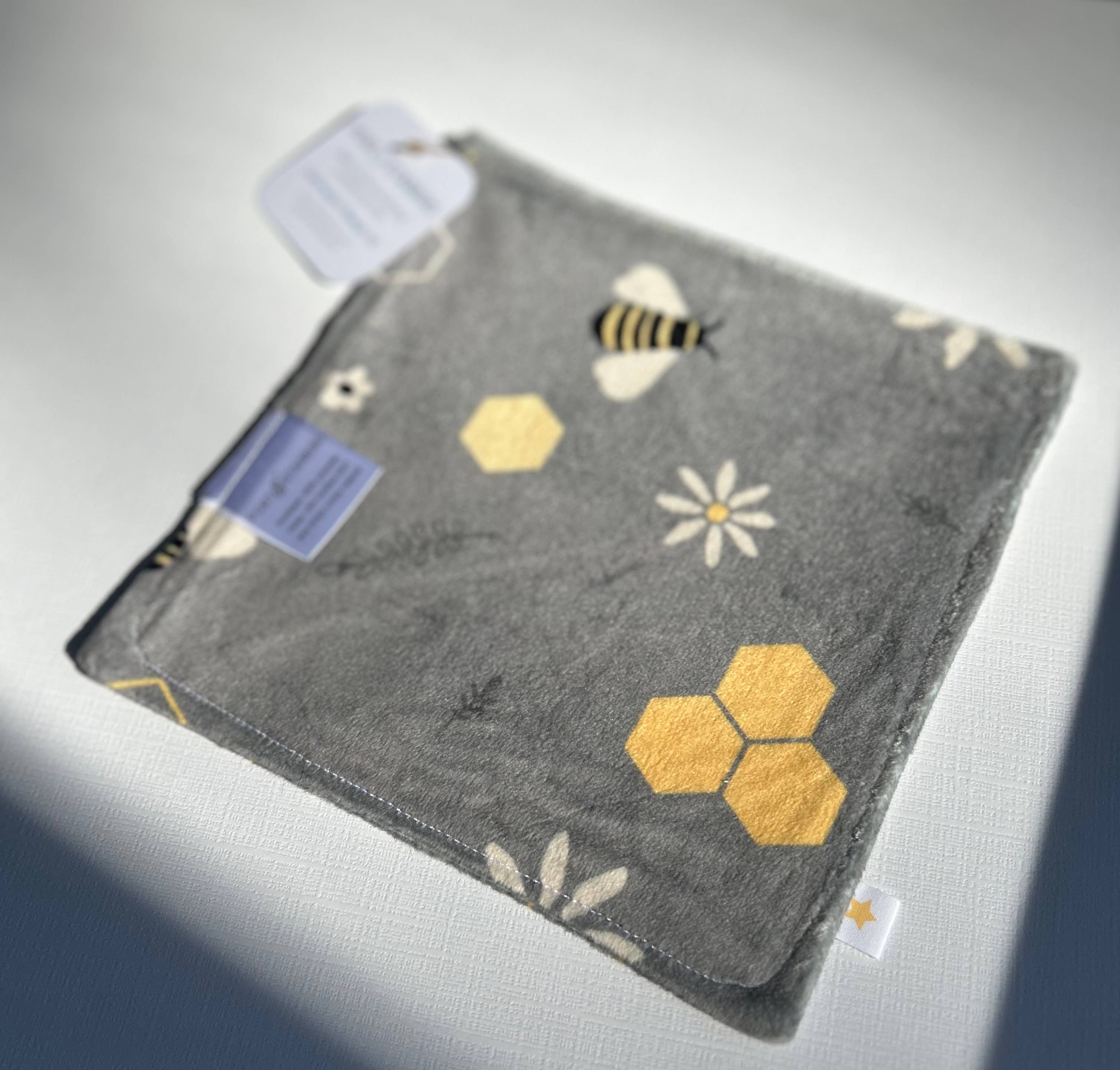 Don't Worry, Bee Happy Minky Crinkle Sensory Toy - Image 2