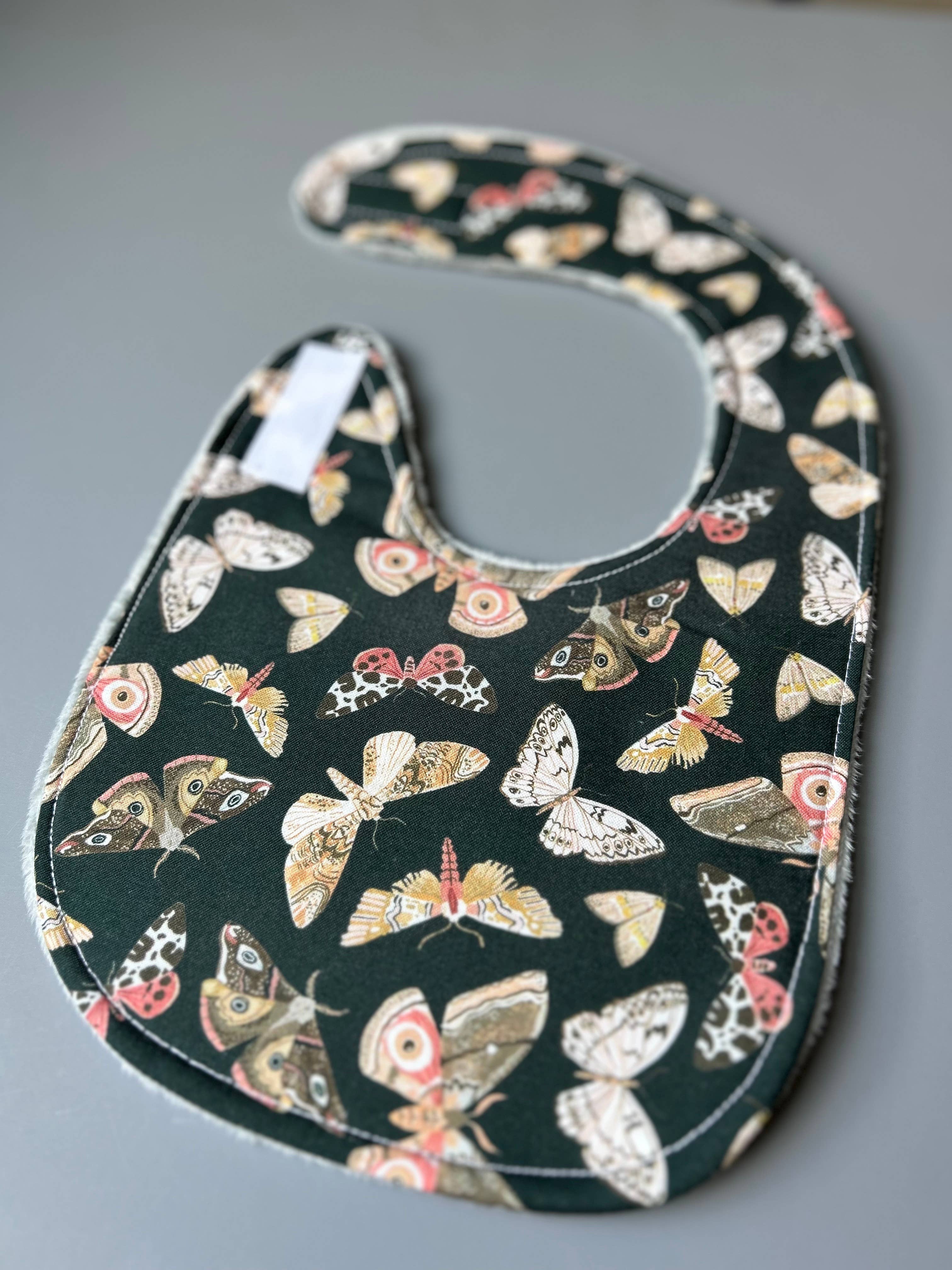 Moths and More on Dark Green bib - Image 3