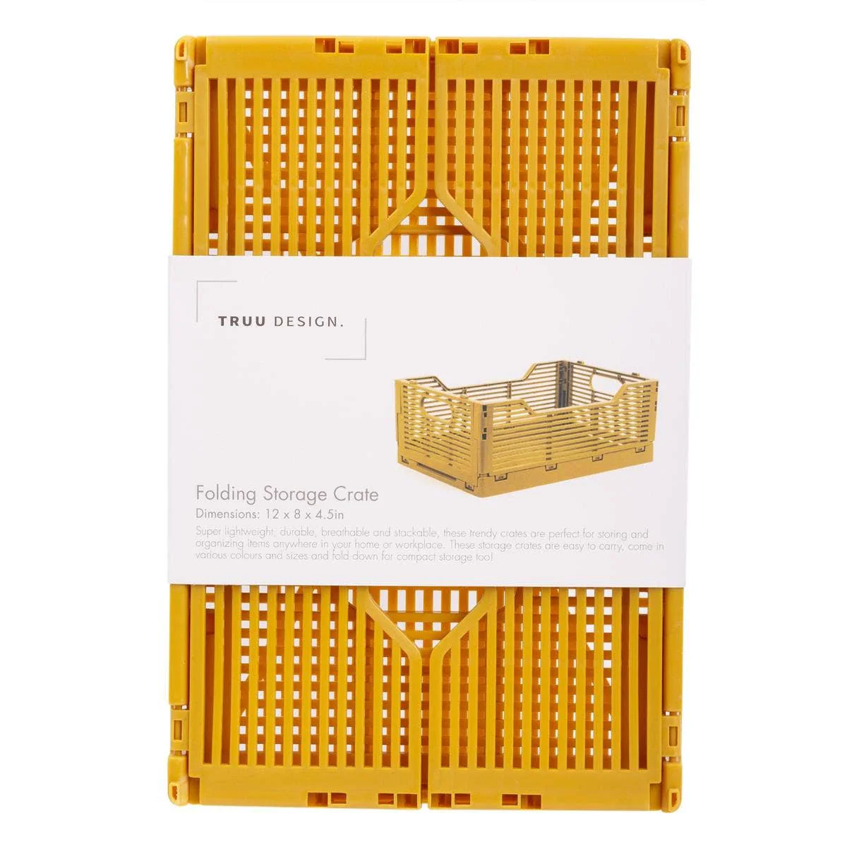Truu Design Folding Storage Crate, 12x8x4.5",7 colors - Image 2