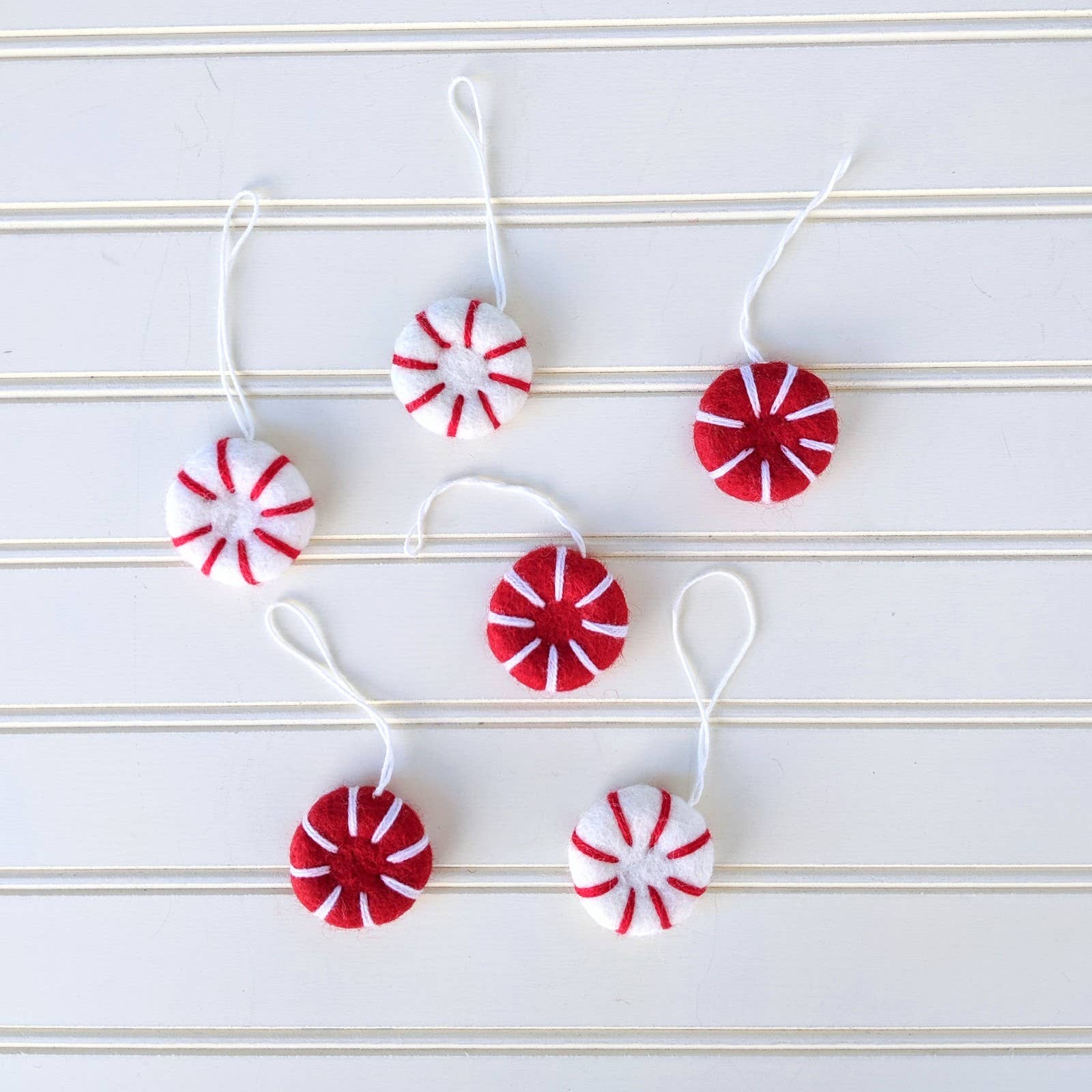 Peppermint Eco Fresheners/Ornaments - Reds: Set of 6 - Image 2