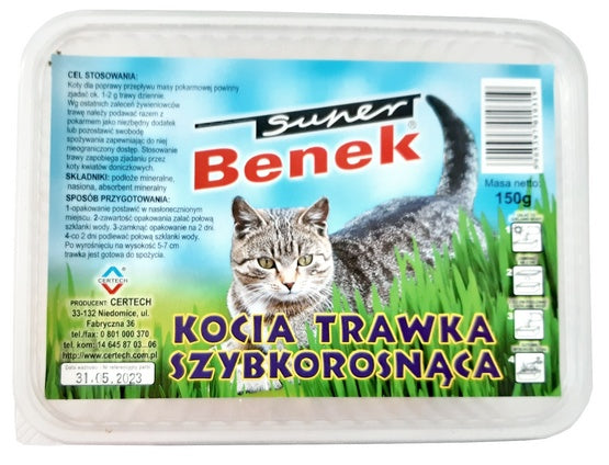 Super Benek Trawka szybkorosnąca dla kota 150g - Image 2