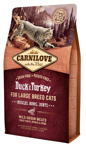 Carnilove Cat Duck & Turkey for Large Breed – kaczka i indyk 2kg