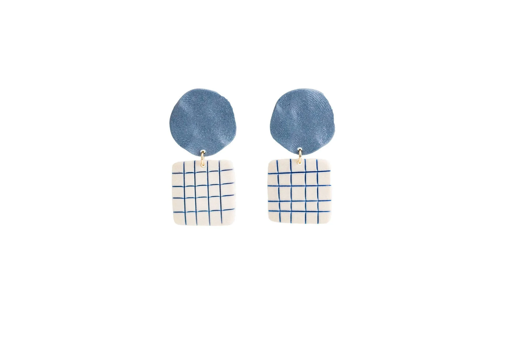 Lattice Earrings - In Thistle - Image 1