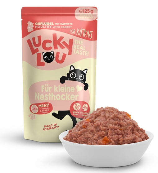 Lucky Lou Lifestage Kitten Drób saszetka 125g - Image 1
