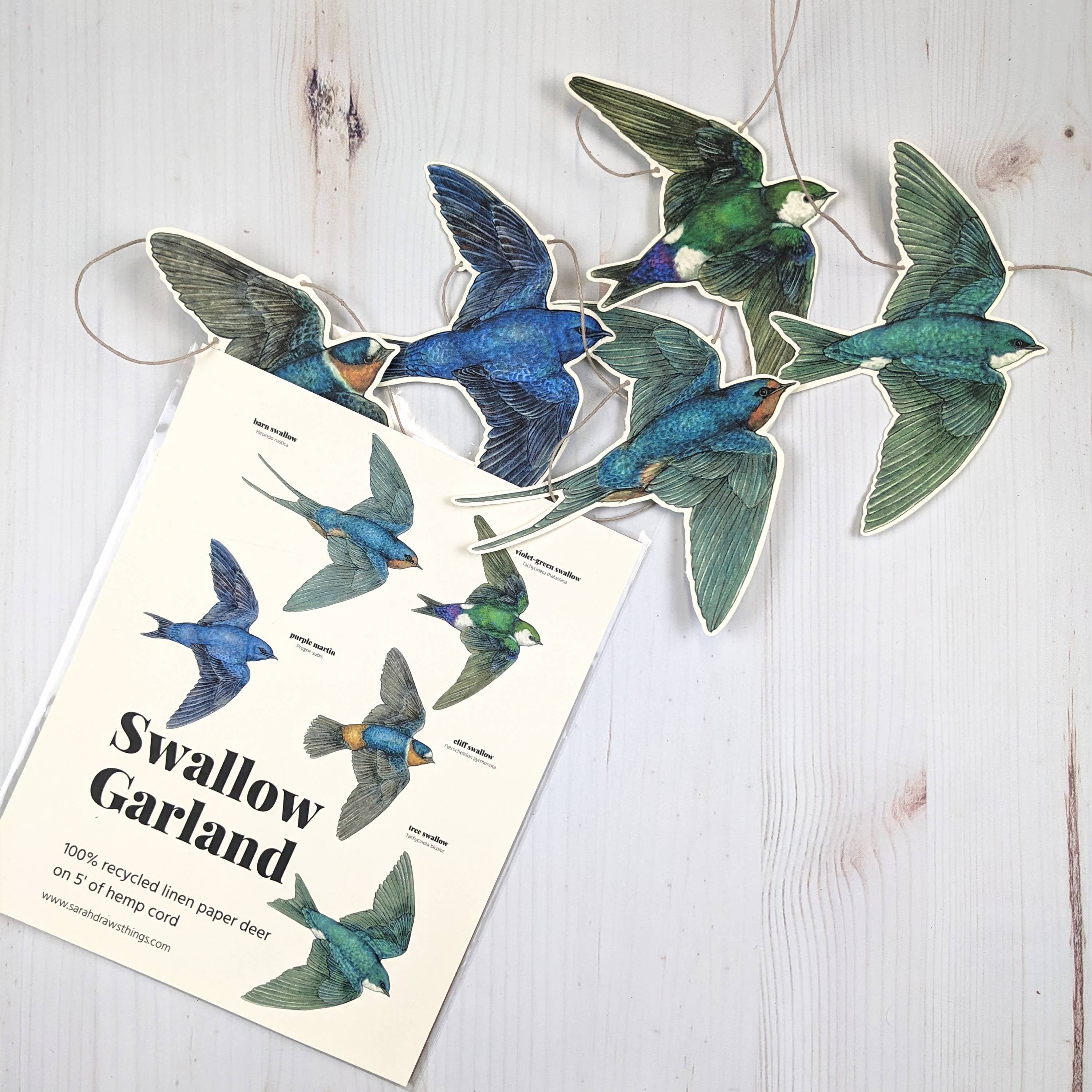 Swallow Illustrated Garland - Image 1