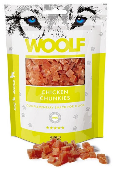 Woolf soft chicken chunkies 100g - 96% kurczaka - Image 1