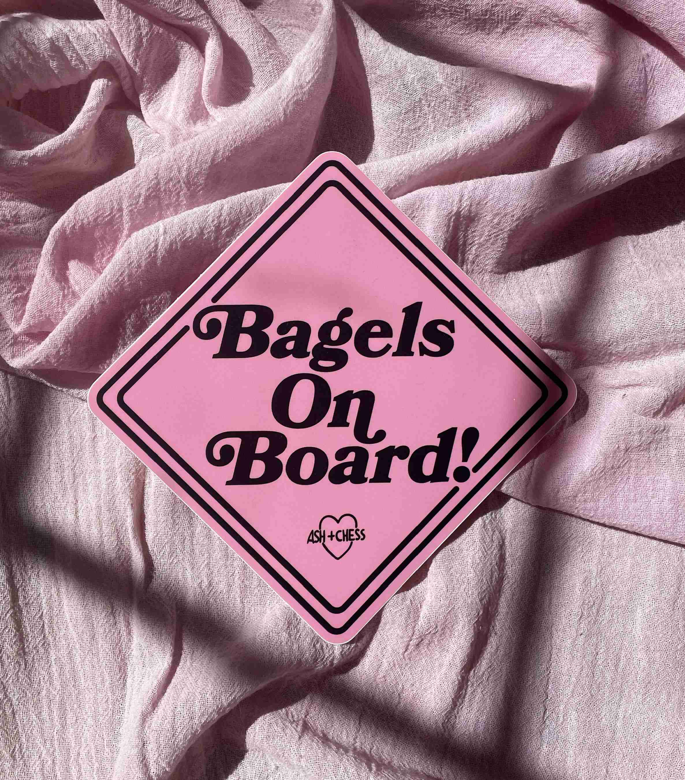 Bumper Sticker - Bagels On Board - Image 1