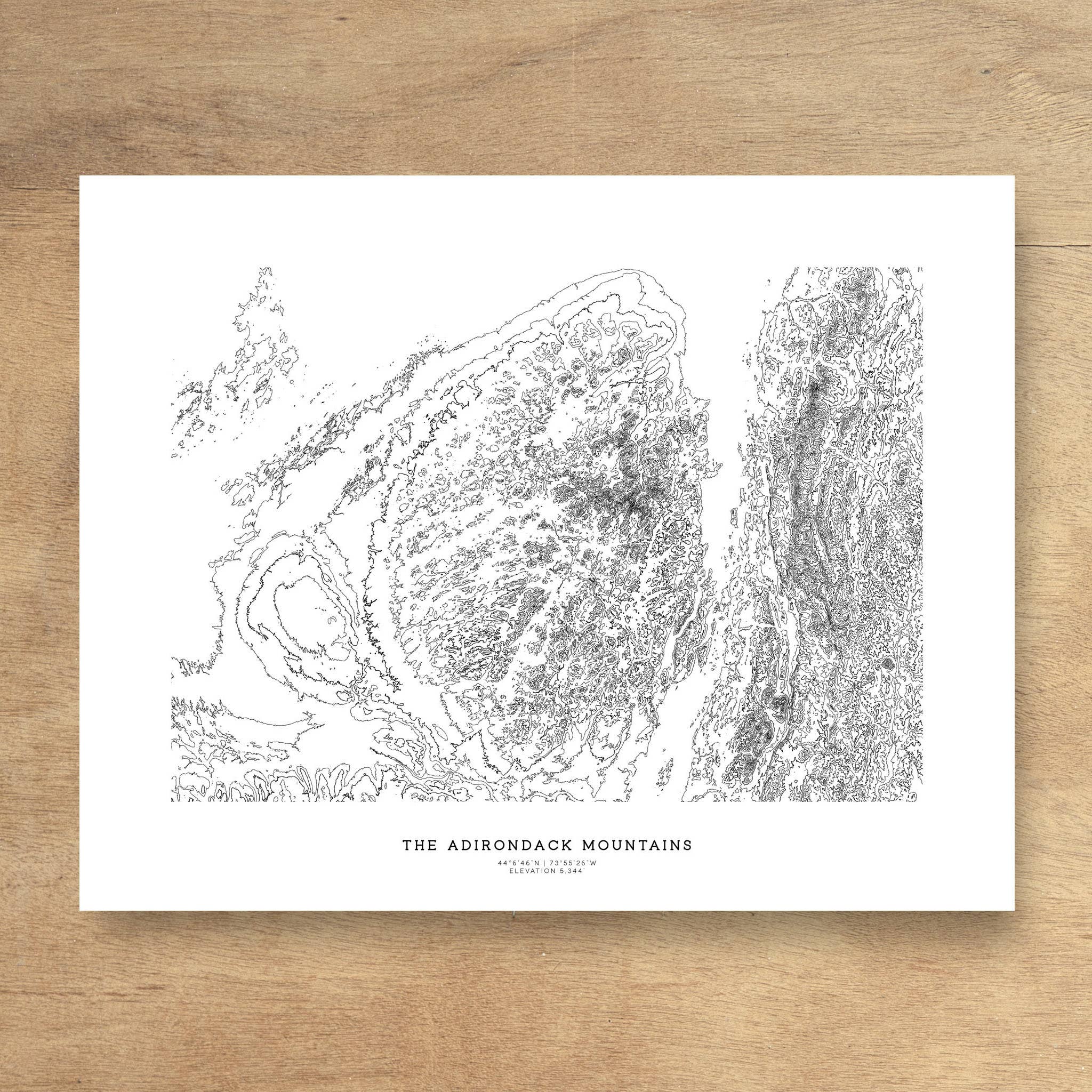 Adirondacks Topographic Map Art Poster Print - Image 3