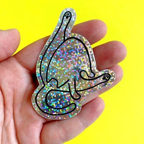 Sticker - cat butt (holographic glitter) - Image 1
