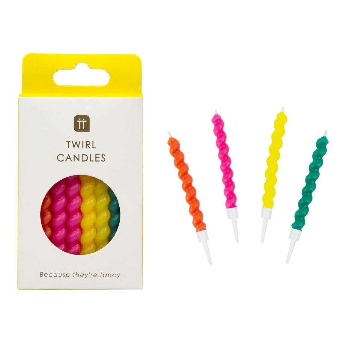 Twirl Birthday Candles – 8 Pack | Cake Candles |