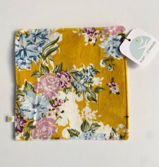 Yellow Floral Minky Crinkle Sensory Toy - Image 2