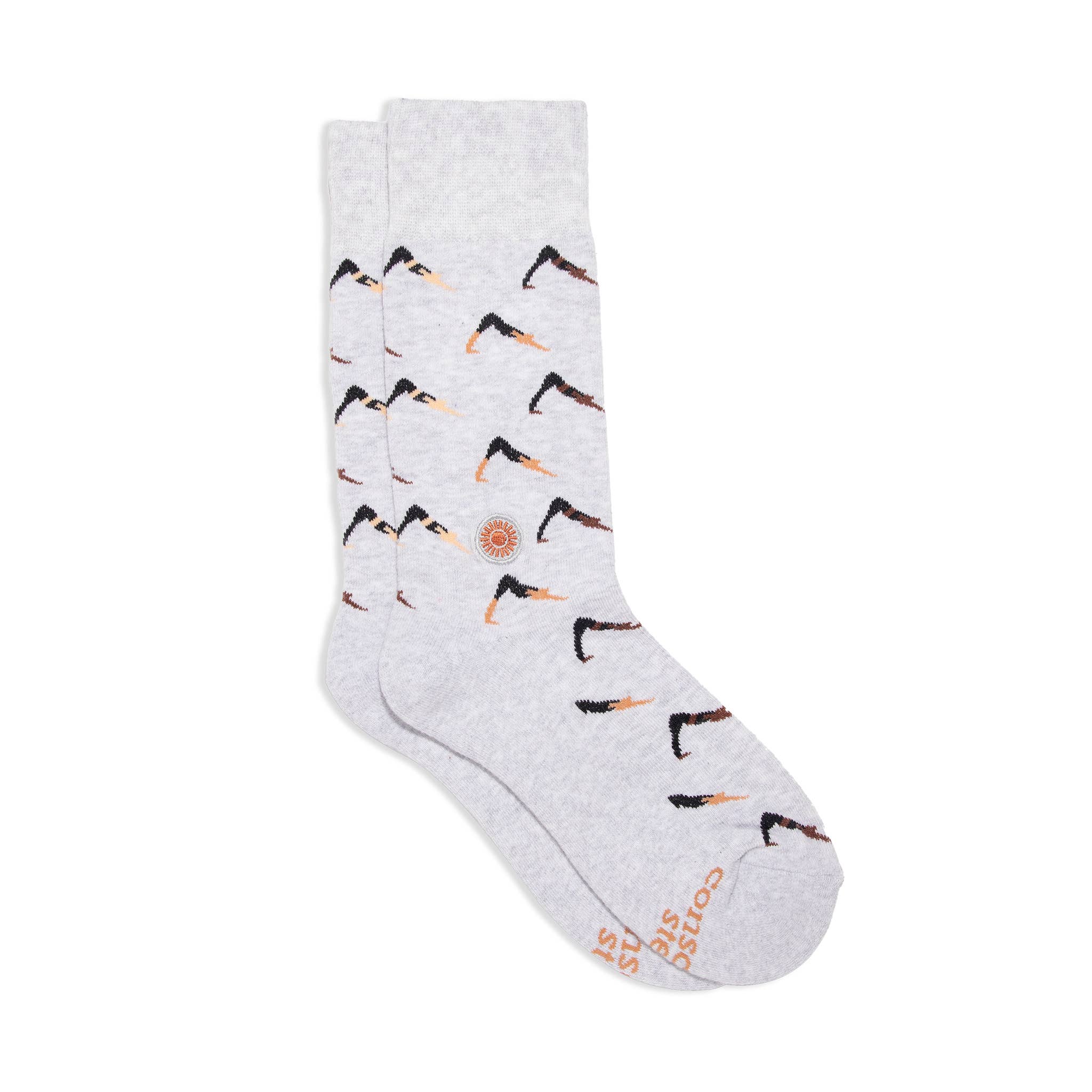 Socks that Support Mental Health (Gray Yogis) - Image 1