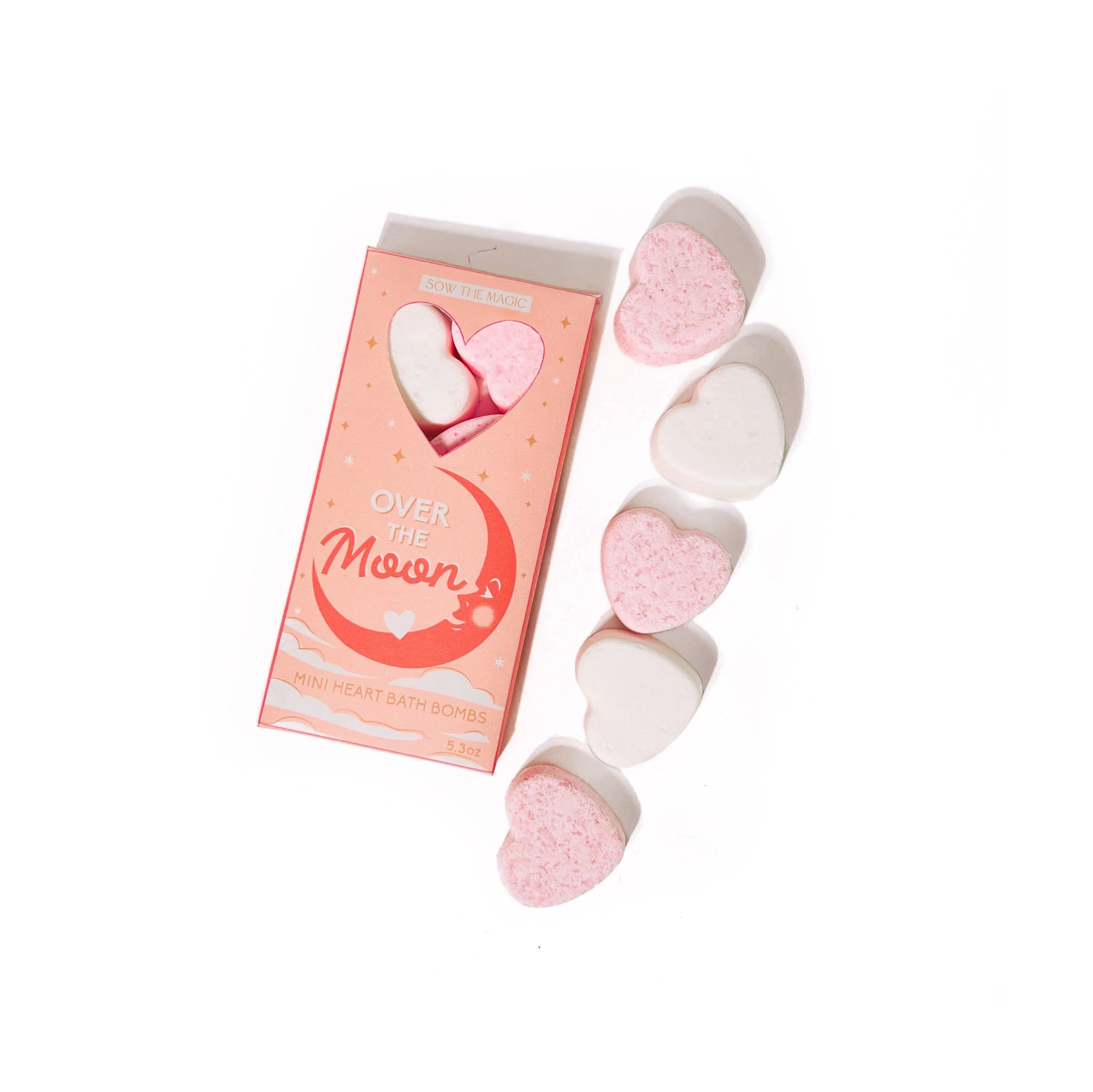 Over the Moon Mini Sweet Heart Bath Bombs Gift Set - Image 1